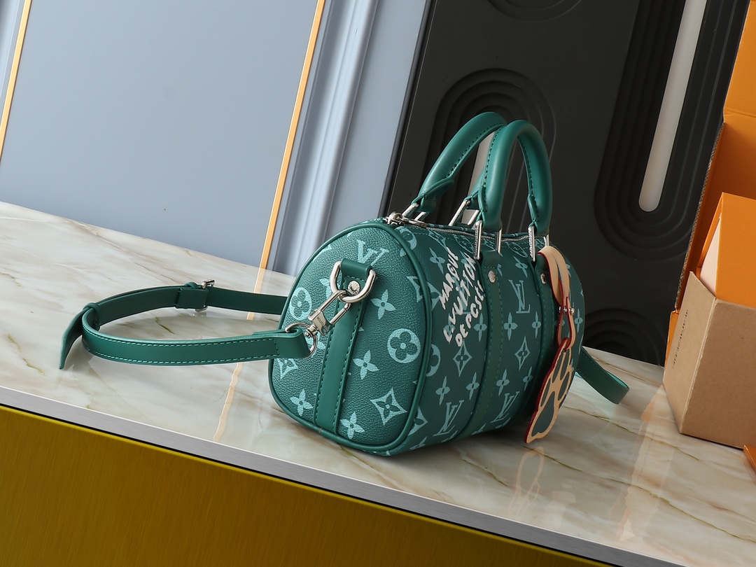 Designer Monogram Keepall 25 Green Pillow Bag - Gorchic - $135.99