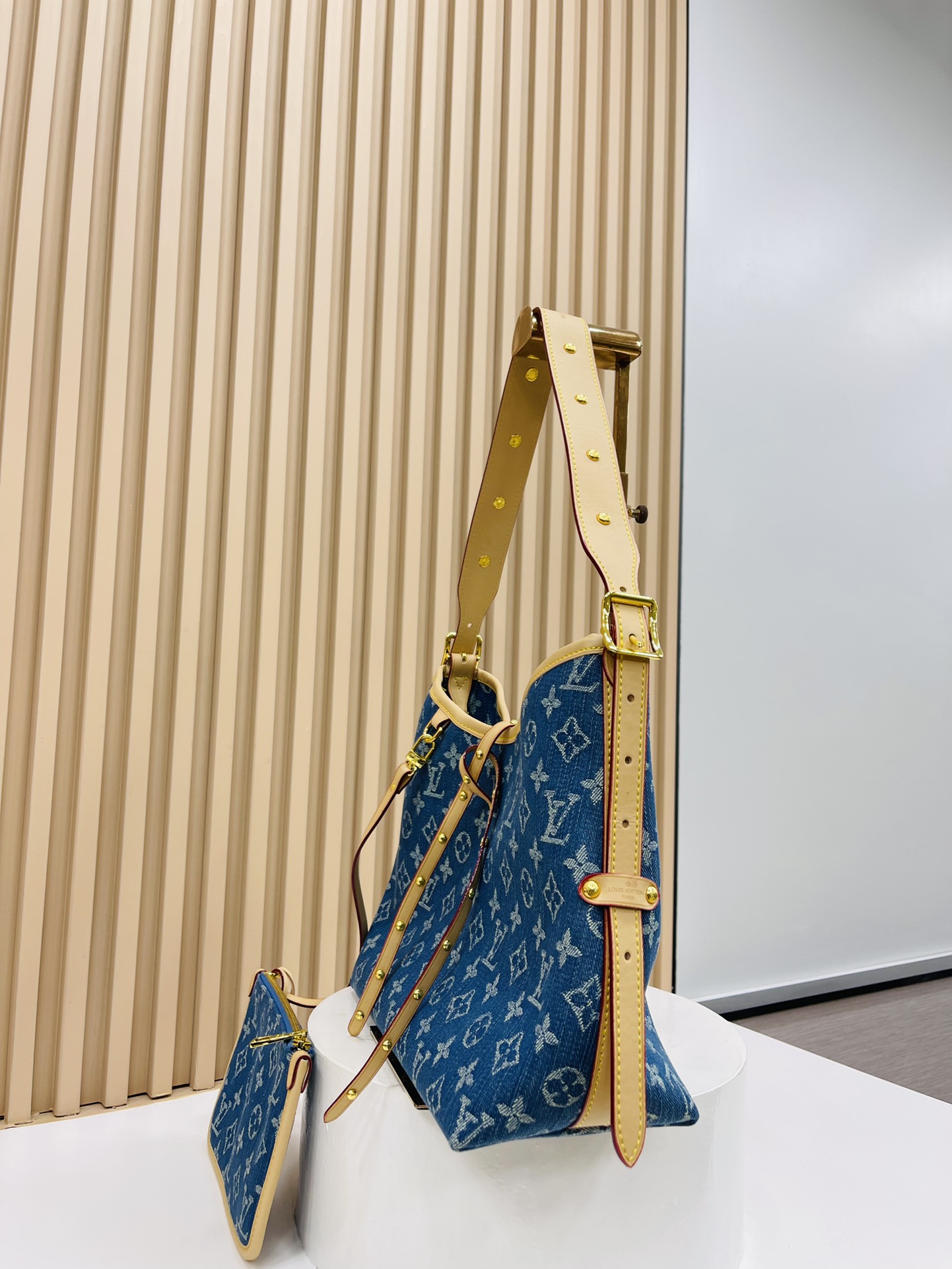 Designer Monogram  CarryAll PM - Denim Bag - Gorchic - $128.99