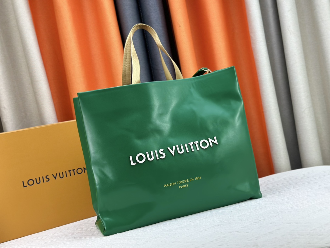 Designer Monogram Bag Shopper Tote MM in Green - Bag - Gorchic - $132.99