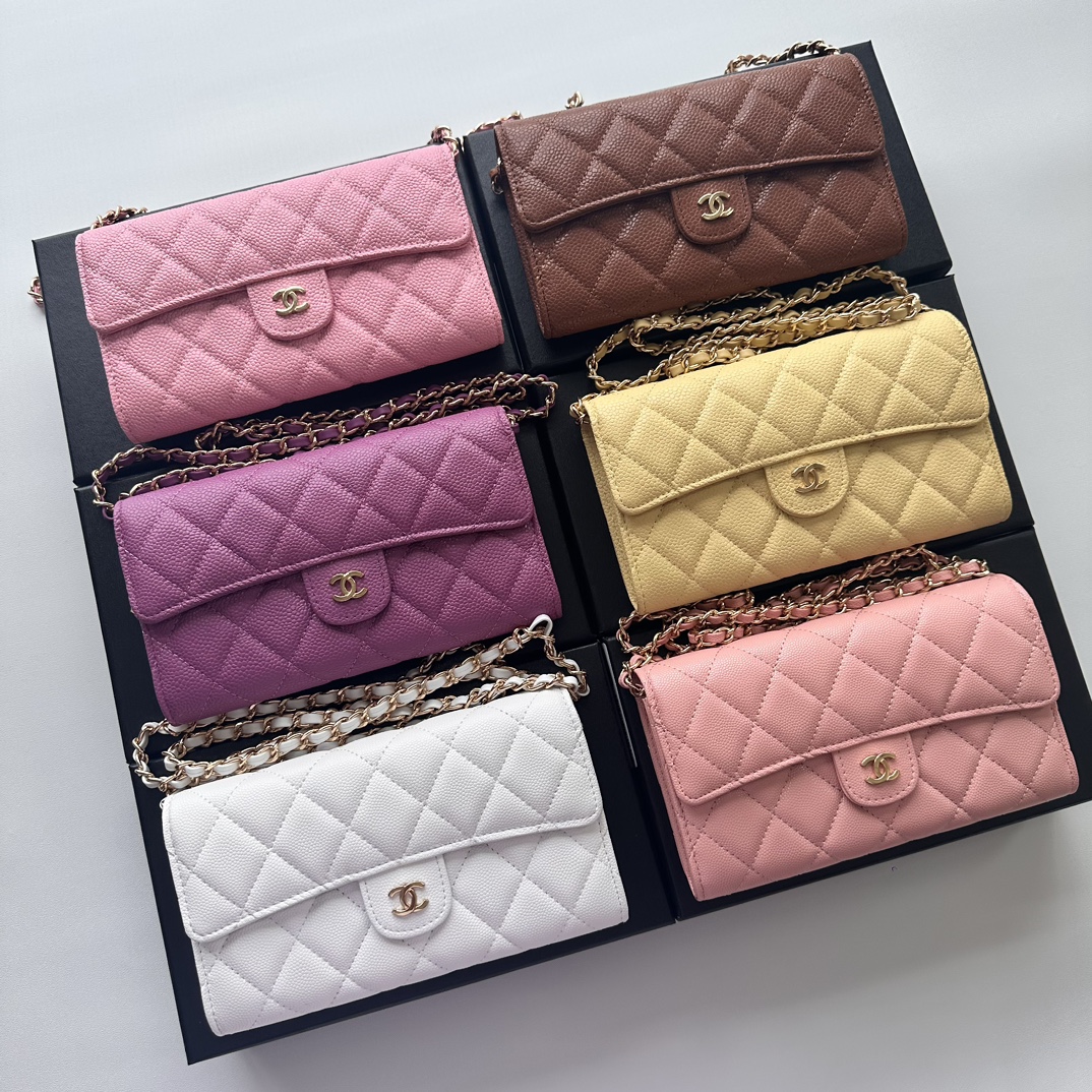 CC Inspired 23 Wallet on Chain- Brown Bag - Gorchic - $98.99