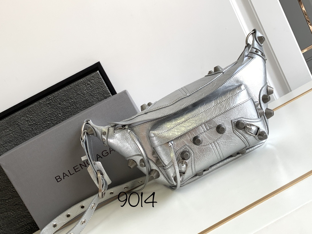 Hourglass iconic Crossbody Belt Sliver Bag - Gorchic - $178.99