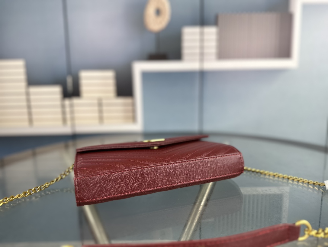 Lady Designer Fashion Cassandre Envelope - Merlot Red - Gorchic - $119.99