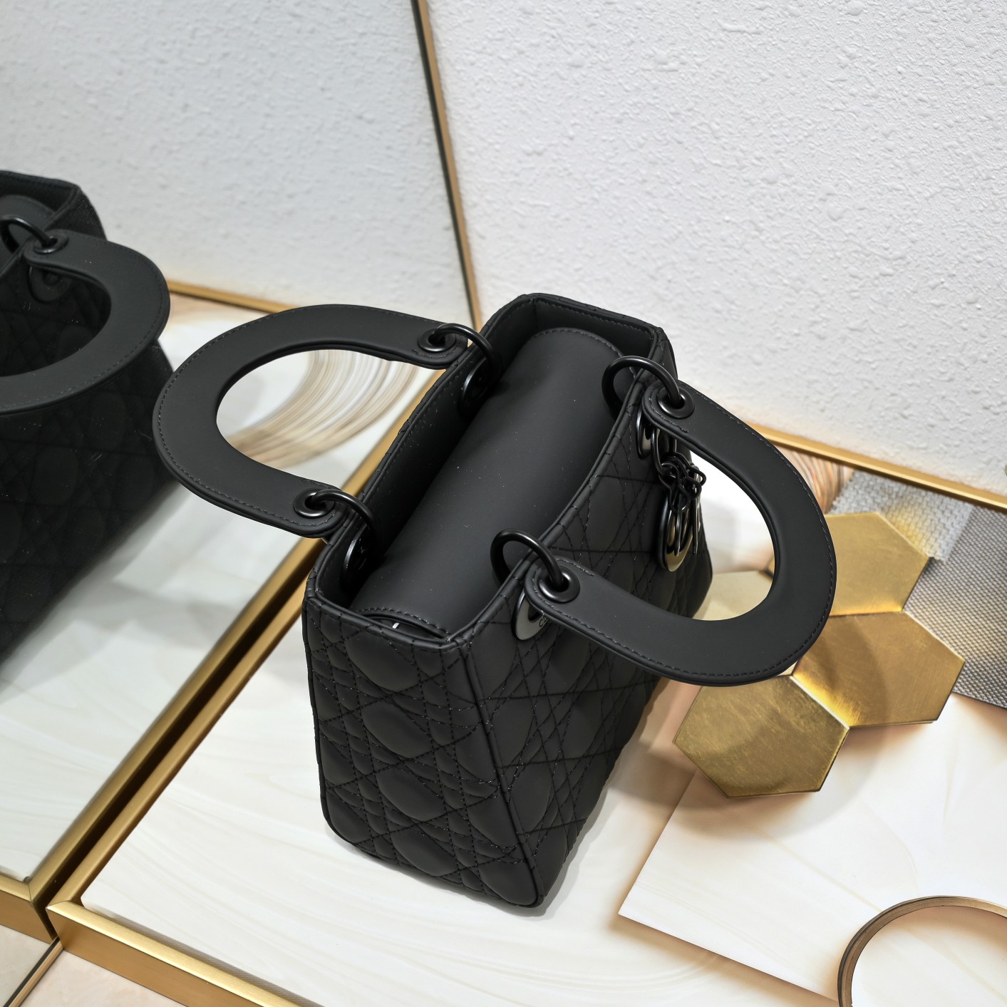 D Inspired Small Lady D Inspired Bag Ultramatte Calfskin - Bag - Gorchic - $144.99