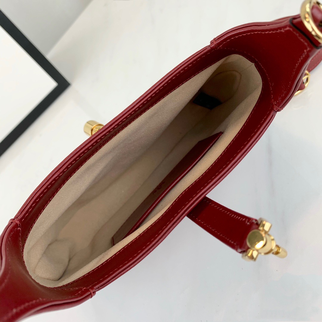 Double-G Boarded Dyana Lux Calfskin Mini Jackie 1961 Hobo New Cherry Red - Bag - Gorchic - $110.99