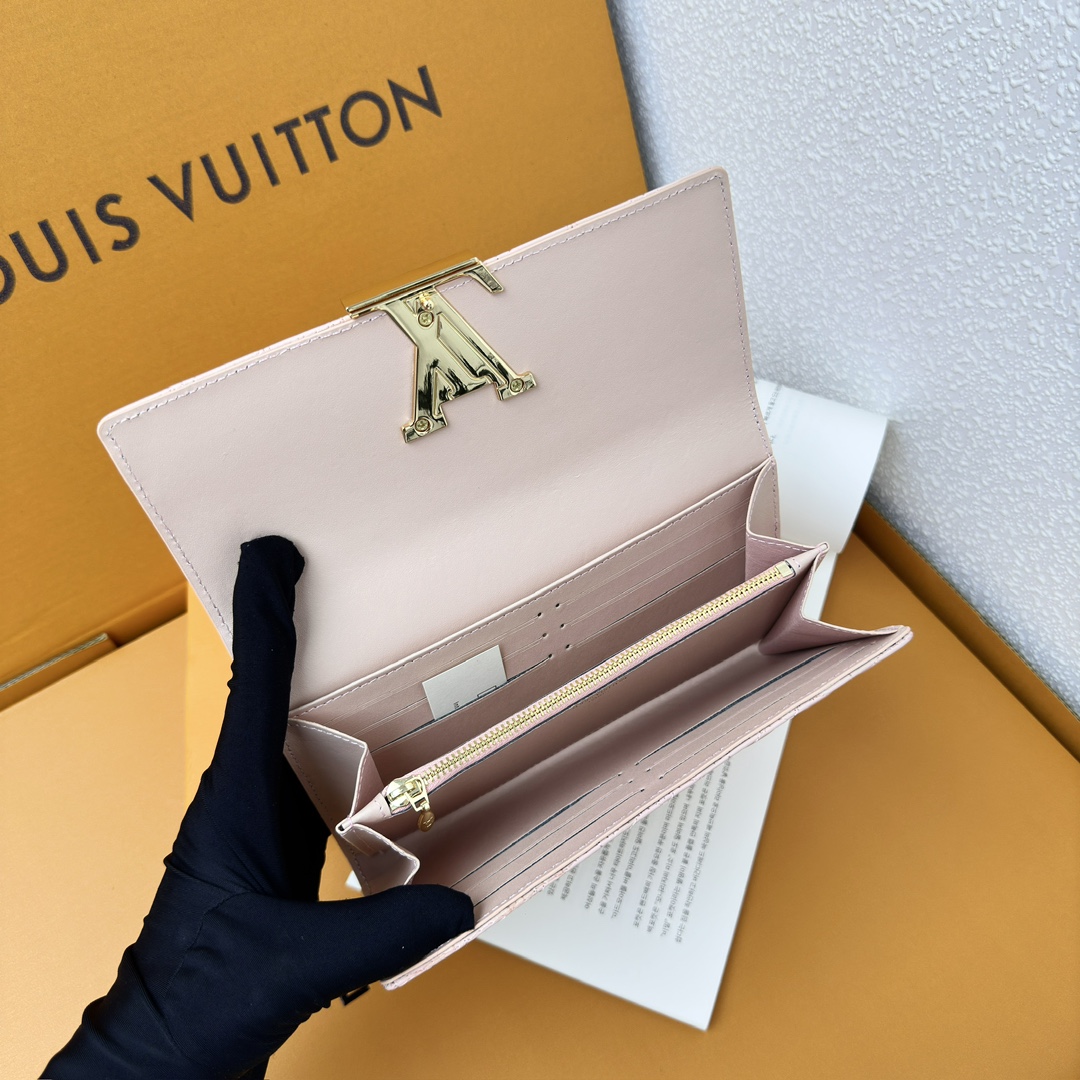 Designer Monogram Capucines Compact Maxi Pink Wallet ﻿ - Gorchic - $59.99