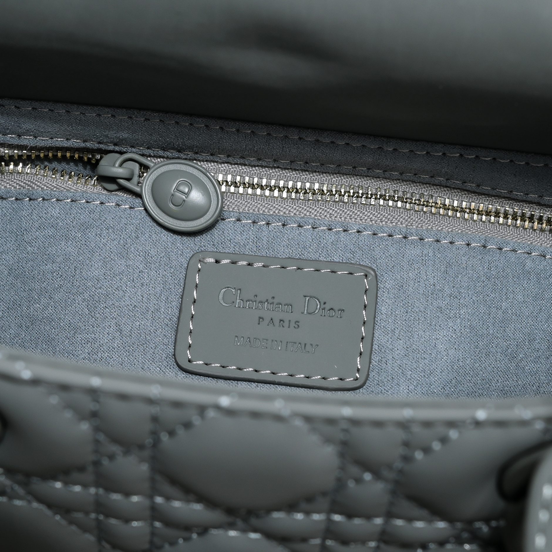 D Inspired Medium Lady D Inspired Bag Grey Ultramatte Calfskin - Bag - Gorchic - $146.99