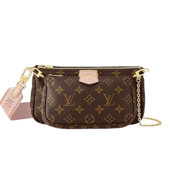 [TOP] Designer Bag Multi Pochette Accessoires Pink Strap Bag - Gorchic - $187.99