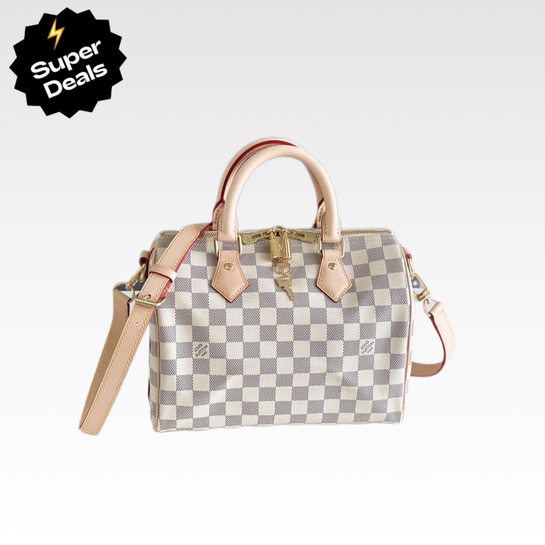 Designer Monogram Speedy Bandoulière 20 Damier Azur Canvas Women Handbag - Bag - Gorchic - $117.99