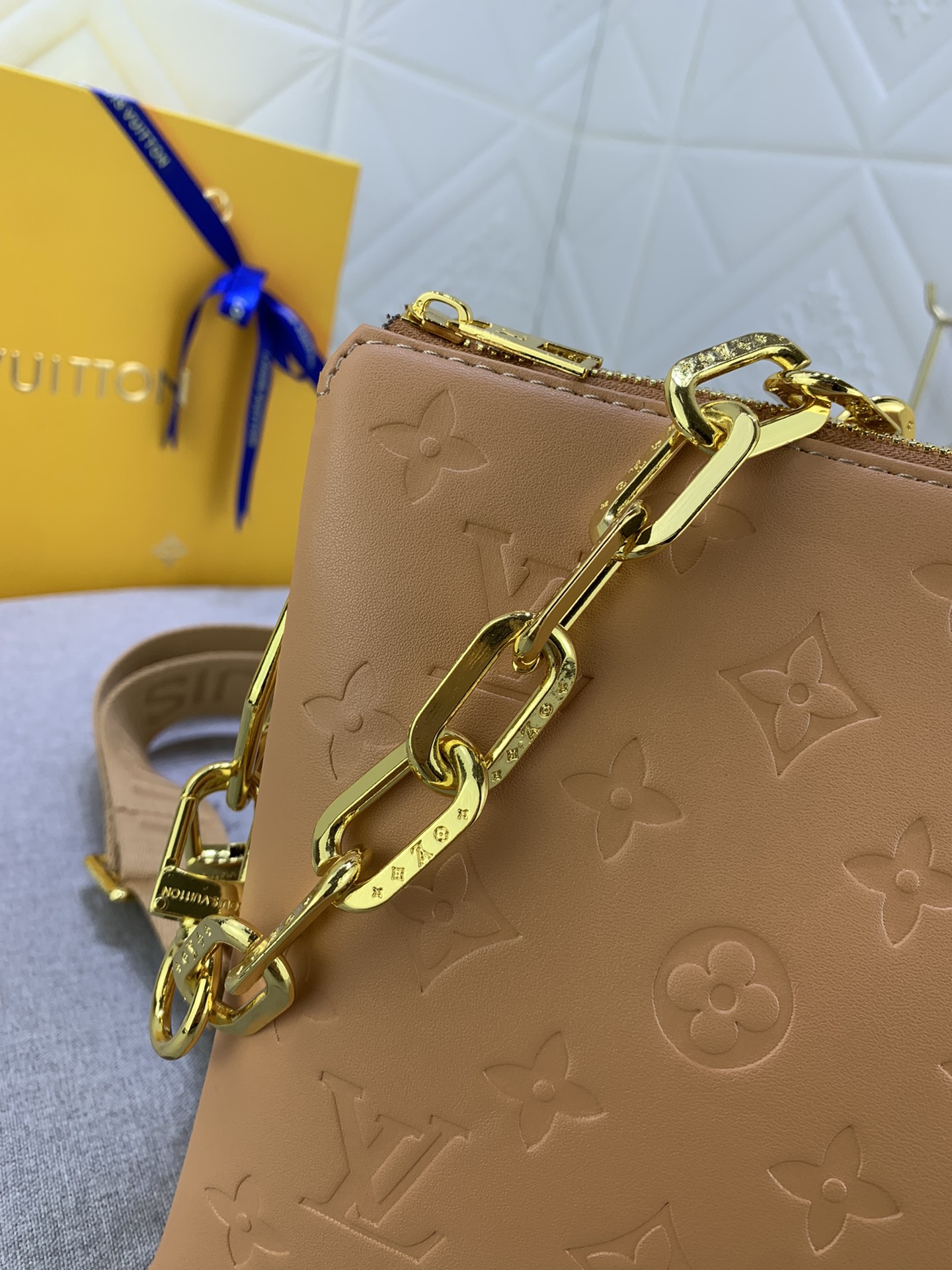 Designer Monogram Coussin PM Brown Small Handbag - Gorchic - $128.99