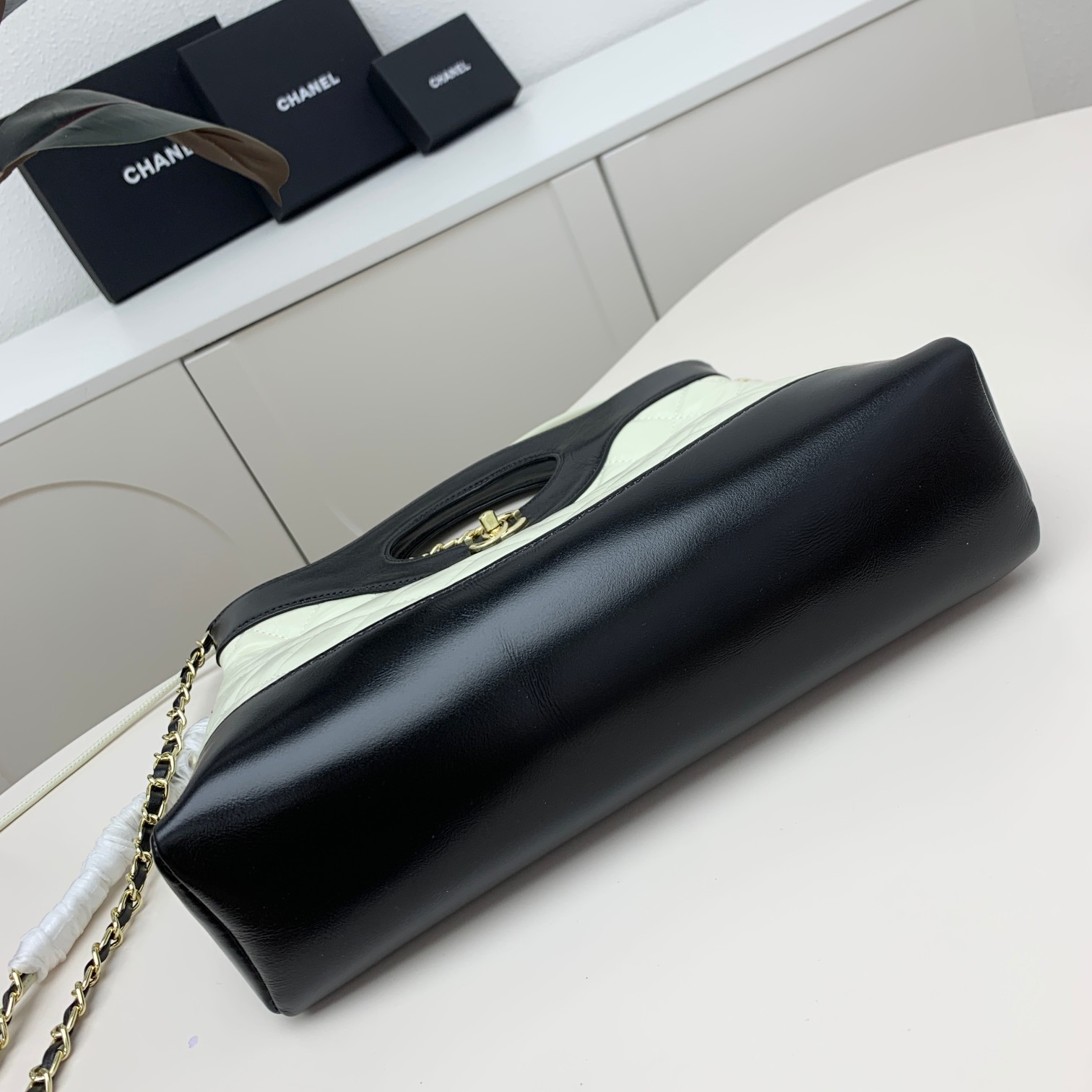 CC Inspired 31 Small Shopping Bag White And Black - Bag - Gorchic - $141.99