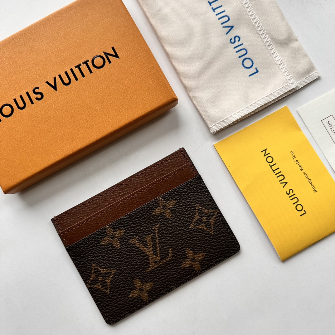 Designer Monogram Double Card Holder Brown Monogram Wallet ﻿ - Gorchic - $35.99