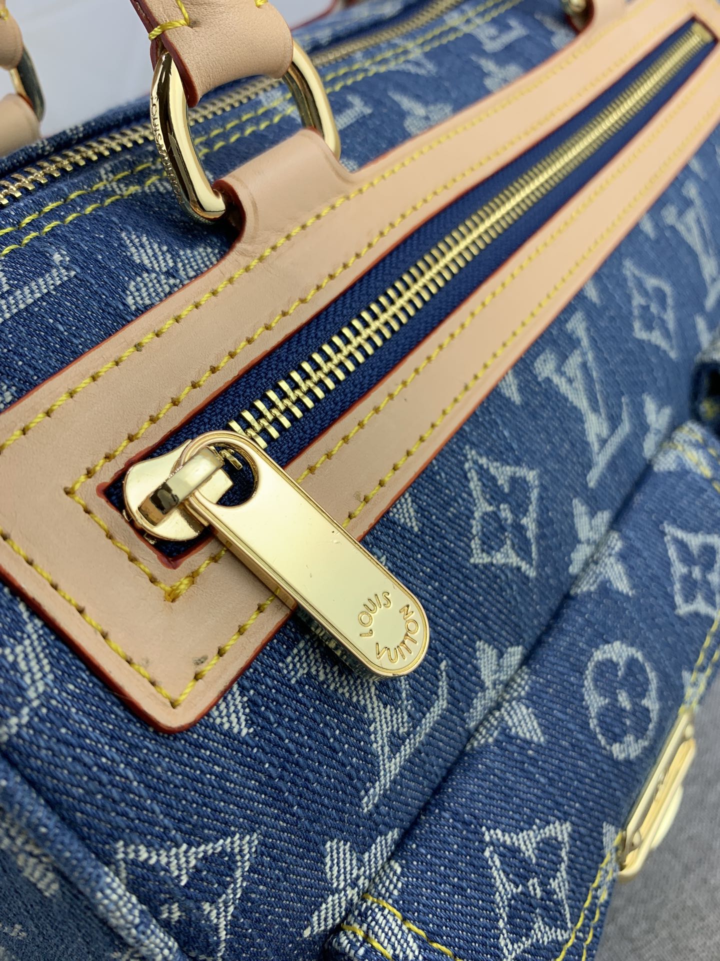 Designer Monogram Denim Neo Speedy Bag - Gorchic - $146.99
