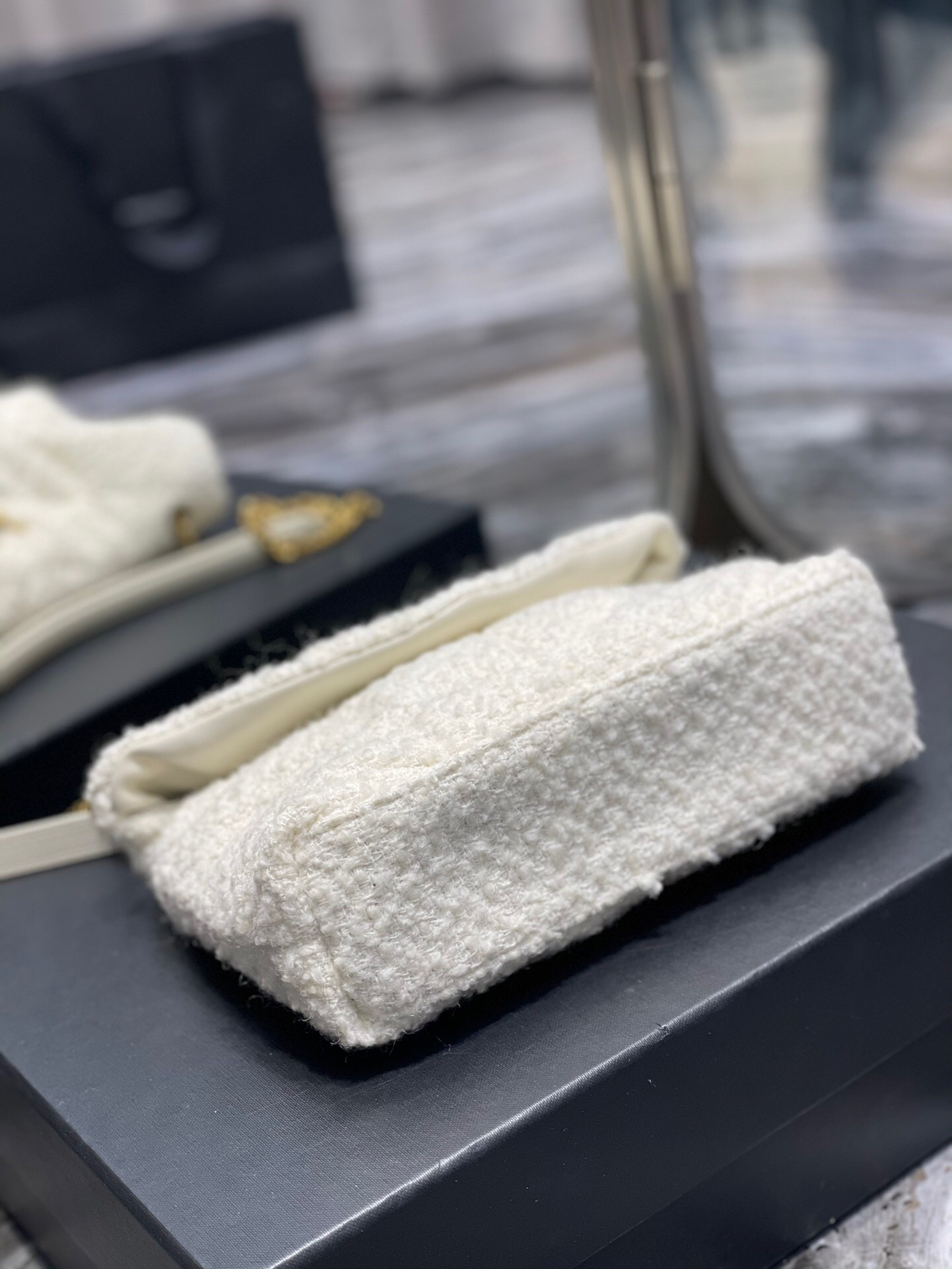 Lady Designer Loulou Puffer small shoulder bag white - Bag - Gorchic - $183.99