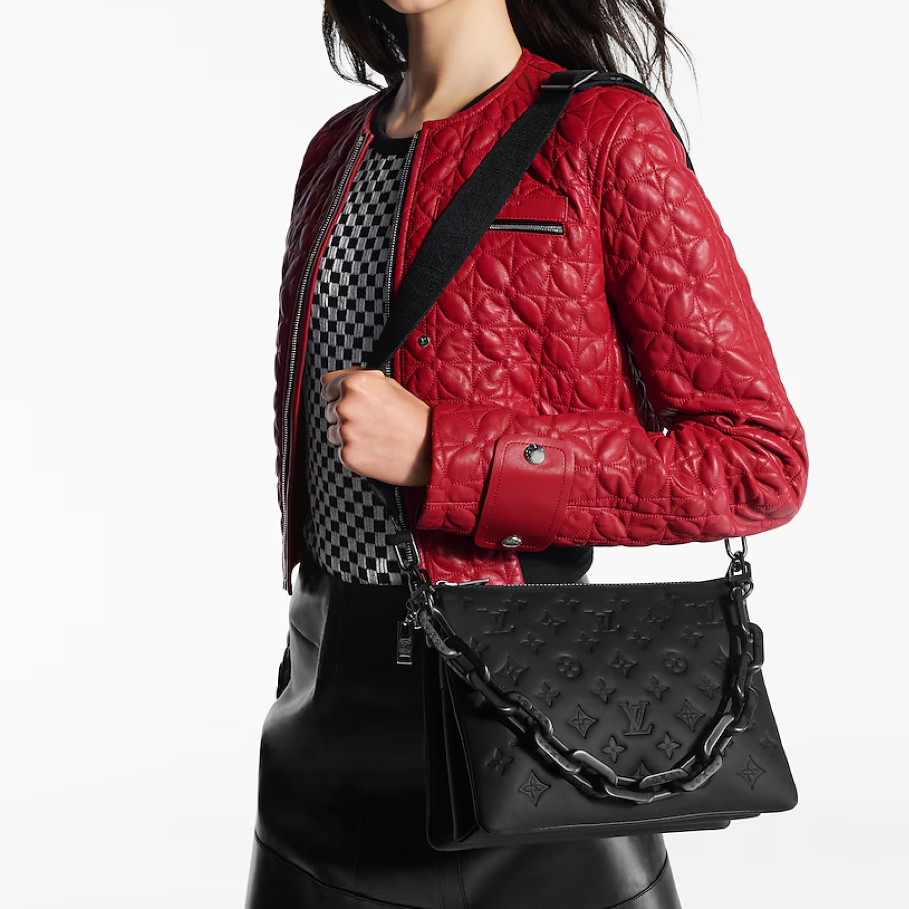 Designer Monogram Coussin PM Black Small Handbag - Gorchic - $128.99