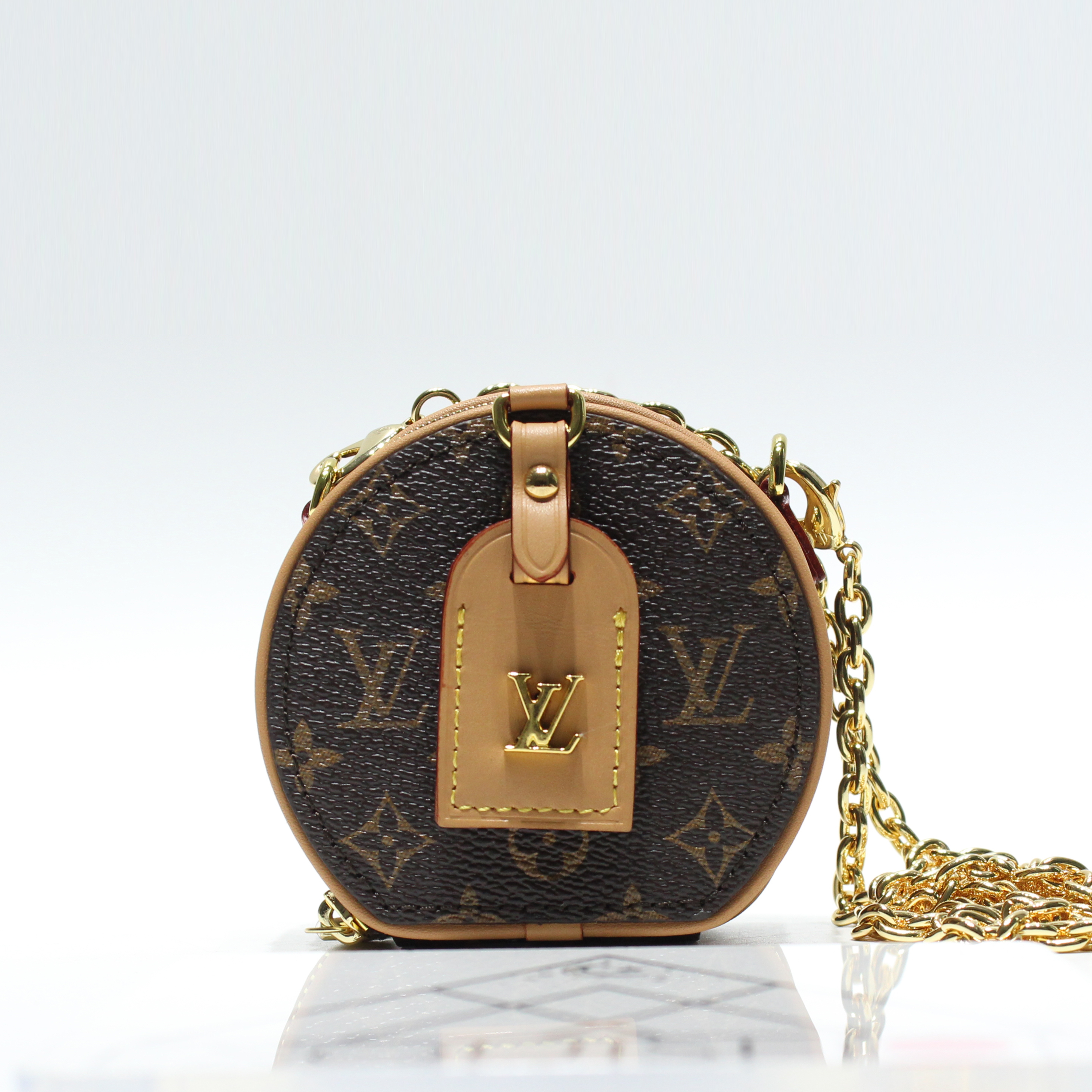 Designer Monogram Canvas Boite Chapeau Necklace Bag - Gorchic - $181.99