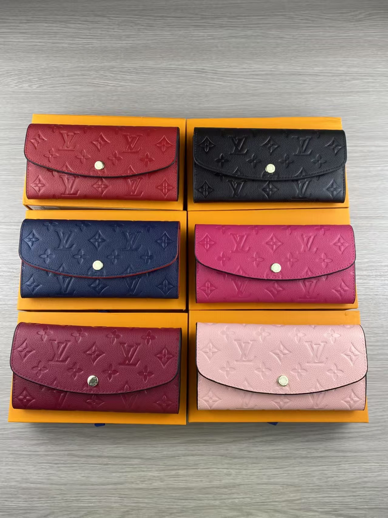 Designer Monogram Empreinte Leather Emilie Wallet - Gorchic - $86.99