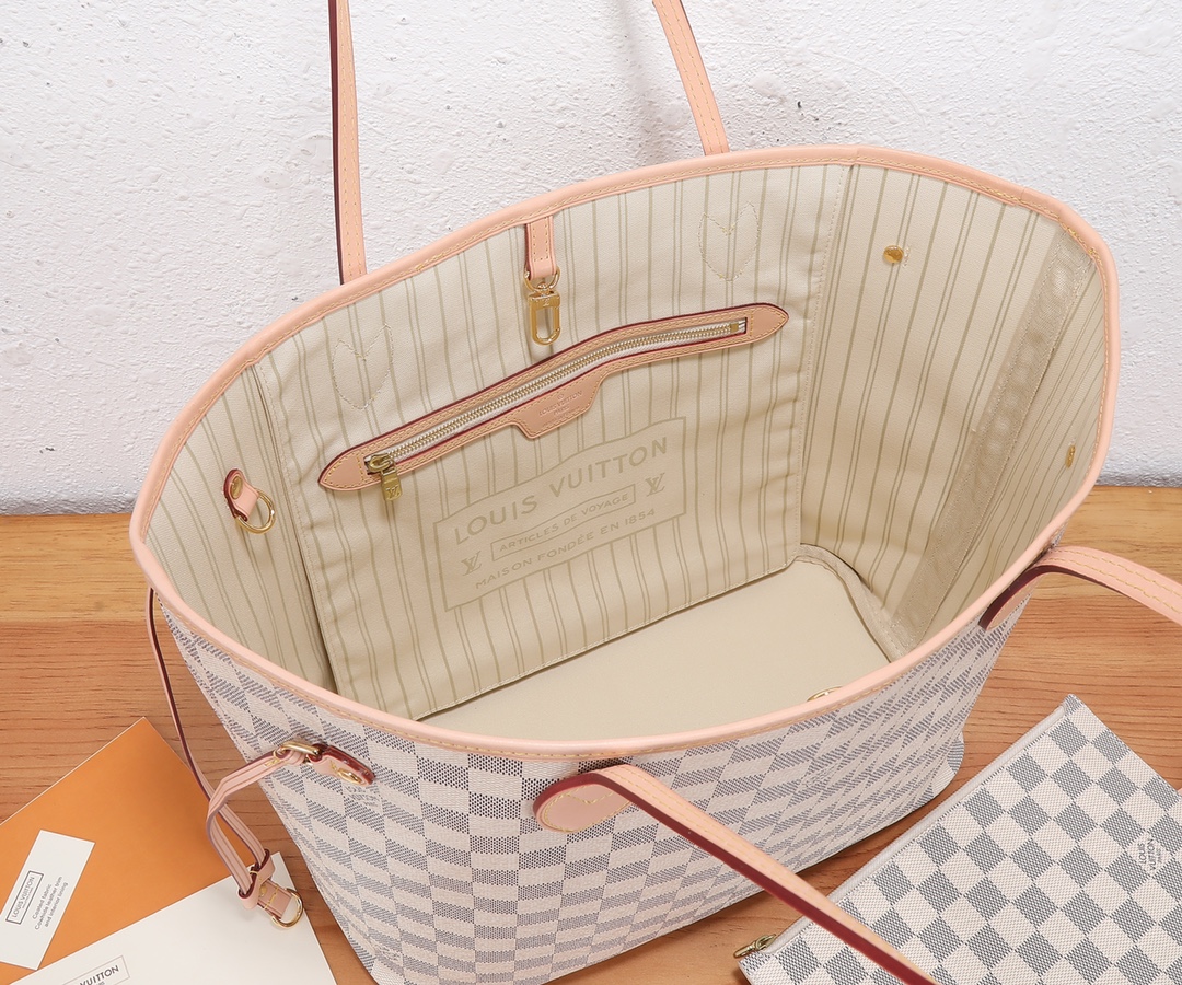 Designer Monogram Damier Azur Neo Neverfull MM - Bag - Gorchic - $110.99