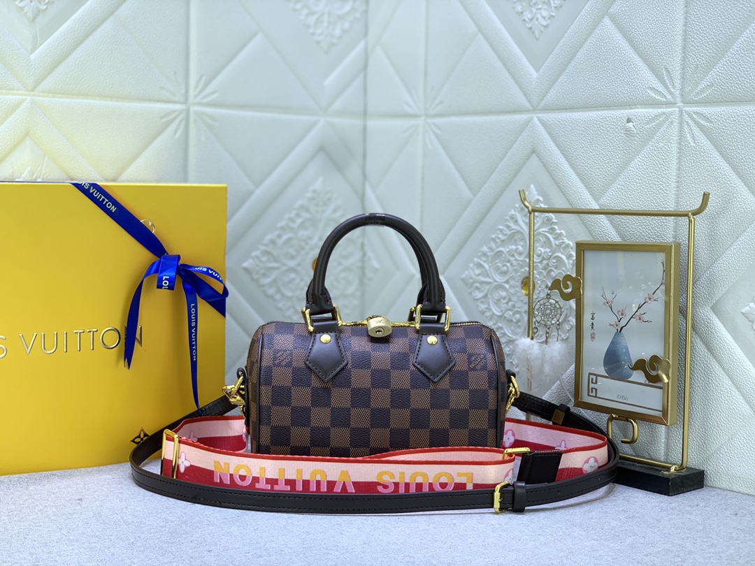 Designer Monogram Speedy Bandoulière 20 Damier Ebene Women Handbag - Bag - Gorchic - $117.99