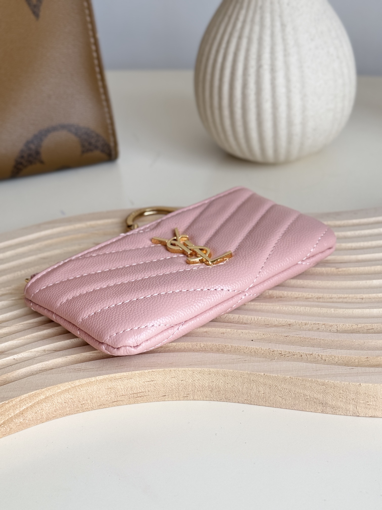 Lady Designer Ball-Patterned Cowhide Wallet -Pink Wallet - Gorchic - $55.99