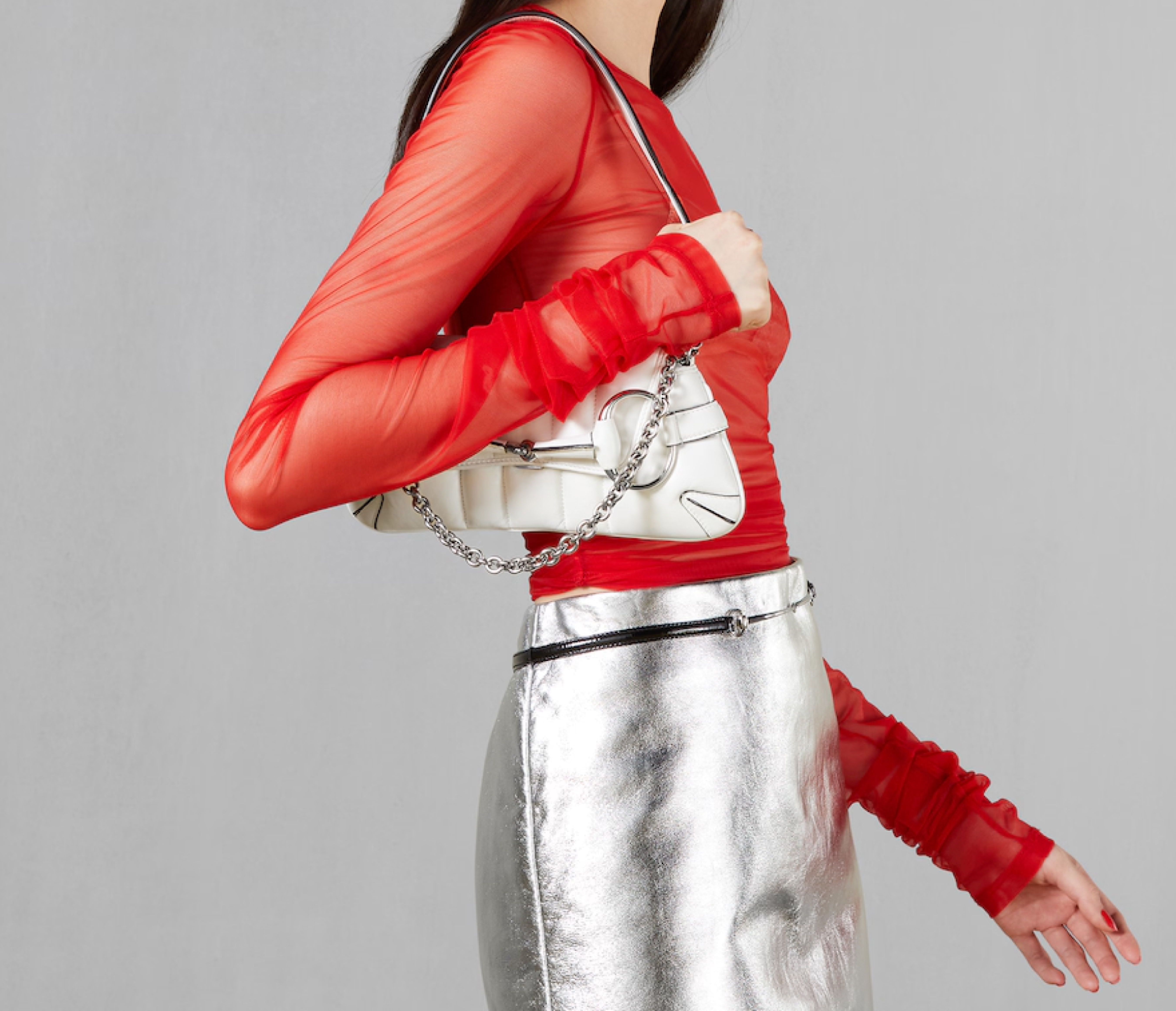 Double-G Horsebit Chain Small Shoulder Bag White - Bag - Gorchic - $110.99