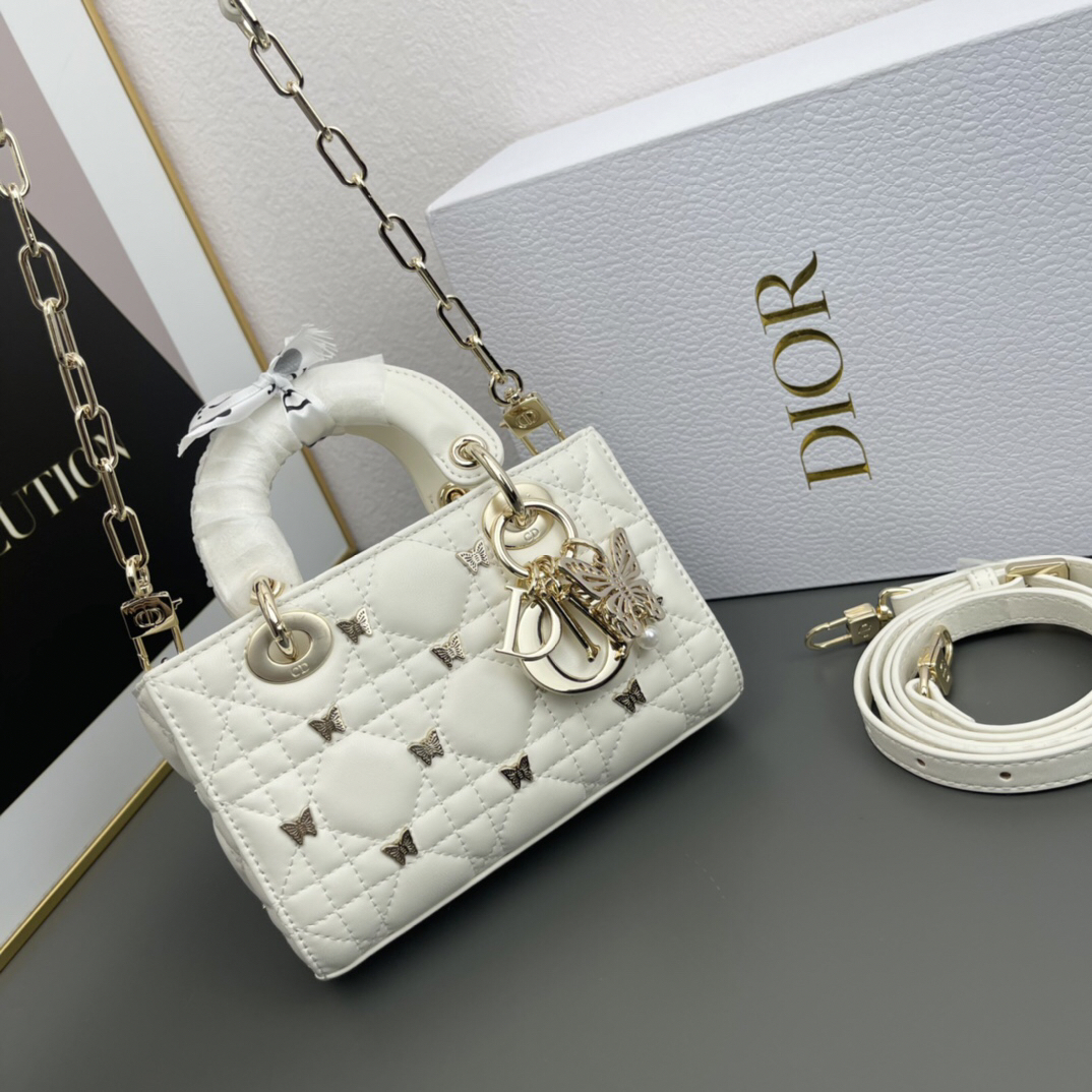 D Inspired Lady D Inspired Butterfly Rivet Calfskin Bags - Bag - Gorchic - $174.99