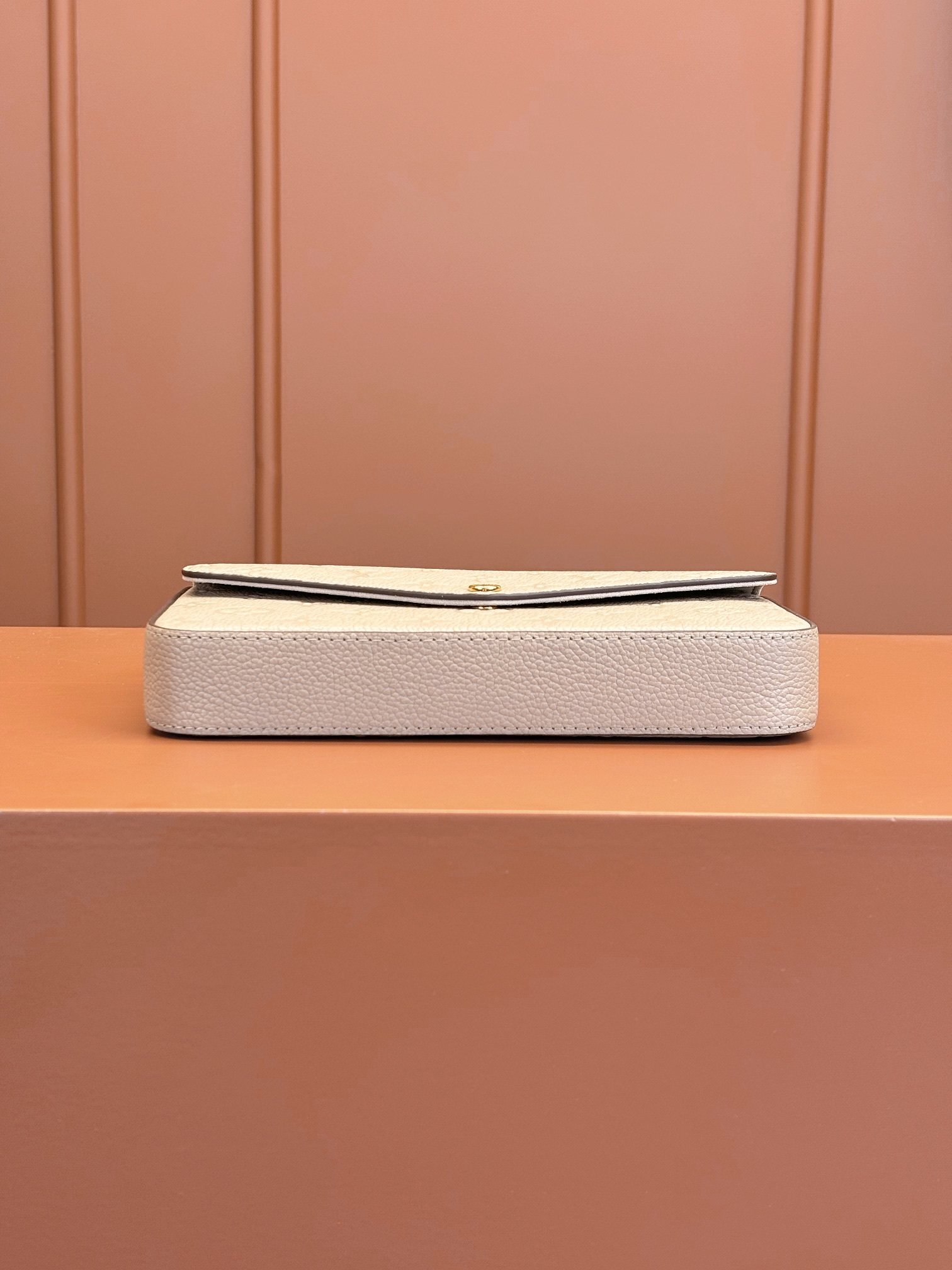 Designer Monogram POCHETTE FÉLICIE Chain Bag - Elephant Gray Embossed Bag - Gorchic - $82.99