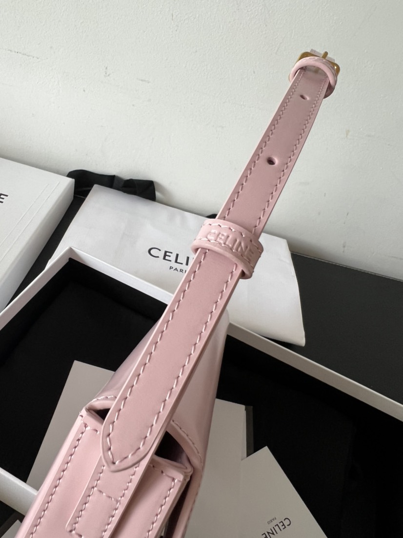 CL shoulder bag claude in shiny calfskin pink - Bag - Gorchic - $129.99