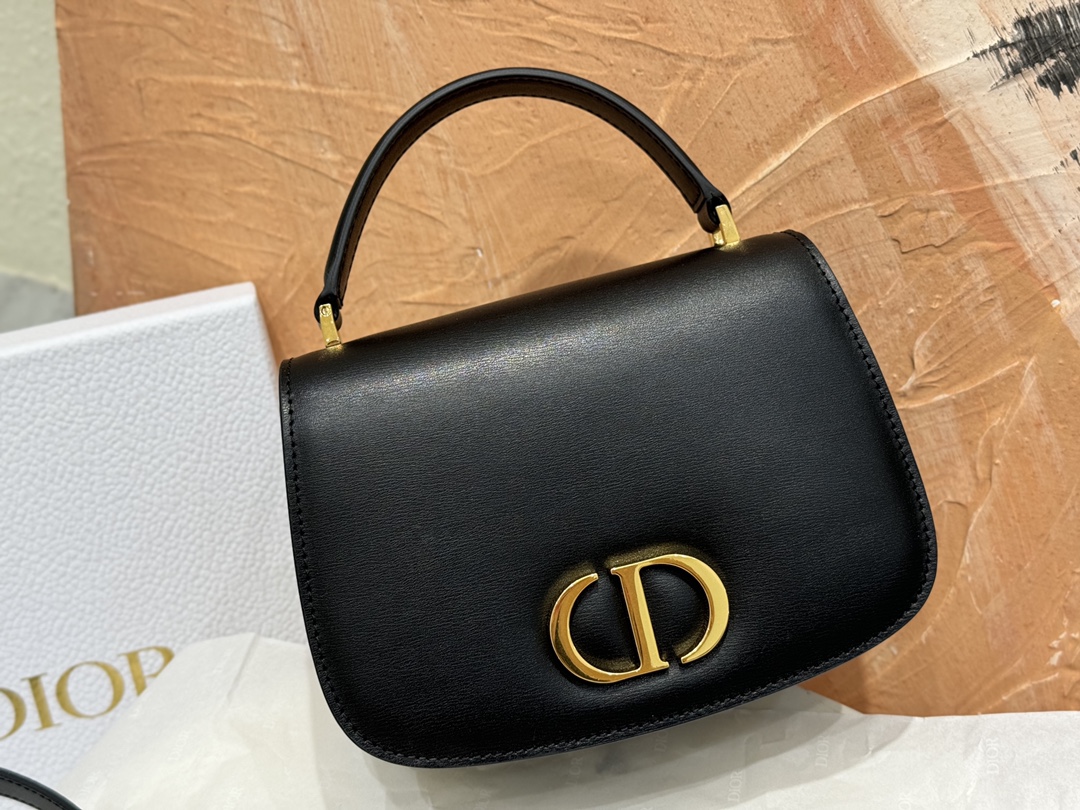 D Inspired Medium 30 Montaigne Avenue Top Handle Bag-Black - Bag - Gorchic - $146.99