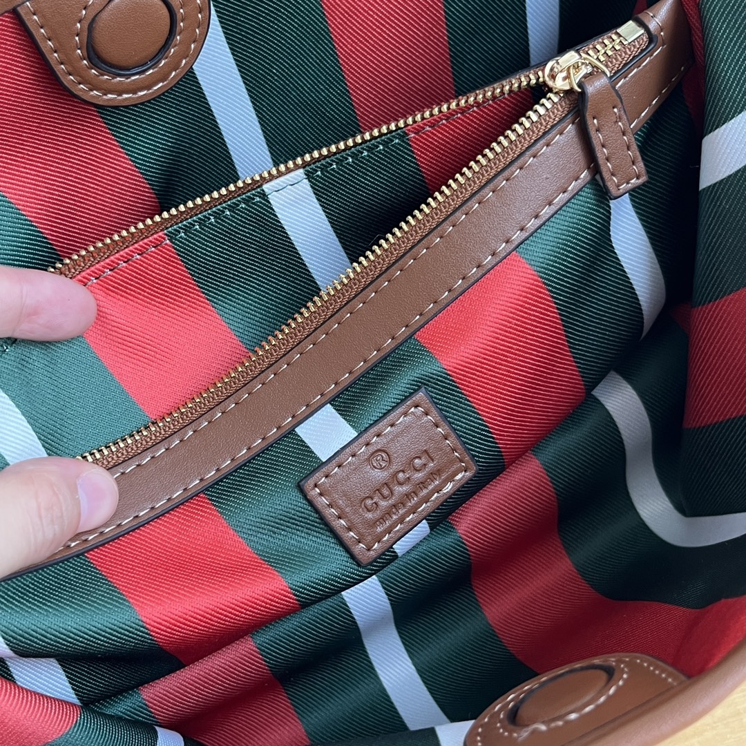 Double-G GG Emblem Medium brown tote bag - Gorchic - $132.99