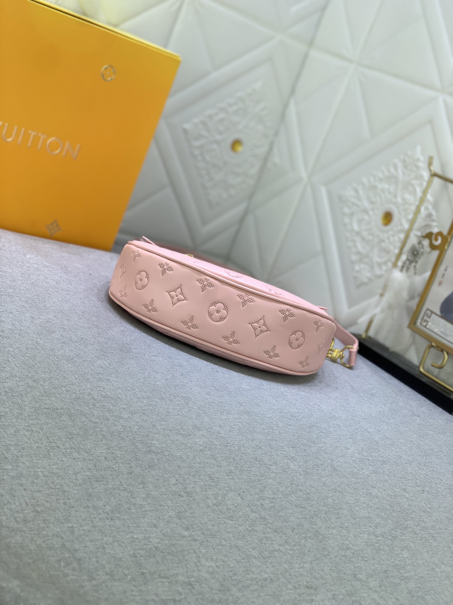 Designer Monogram  Bag Loop Hobo Pink - Bag - Gorchic - $122.99