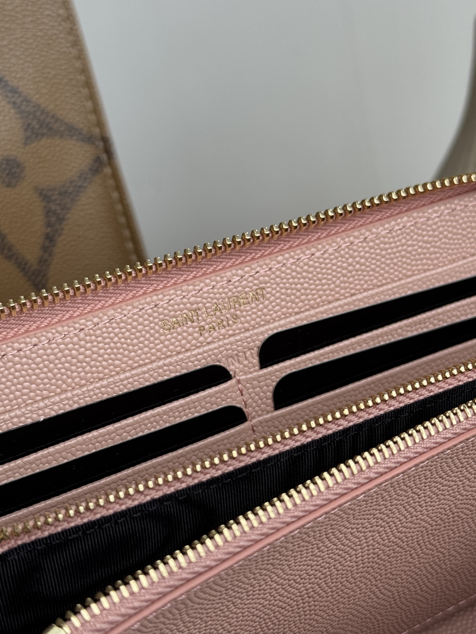 Lady Designer Monogramme leather Wallet -Pink Wallet - Gorchic - $52.99