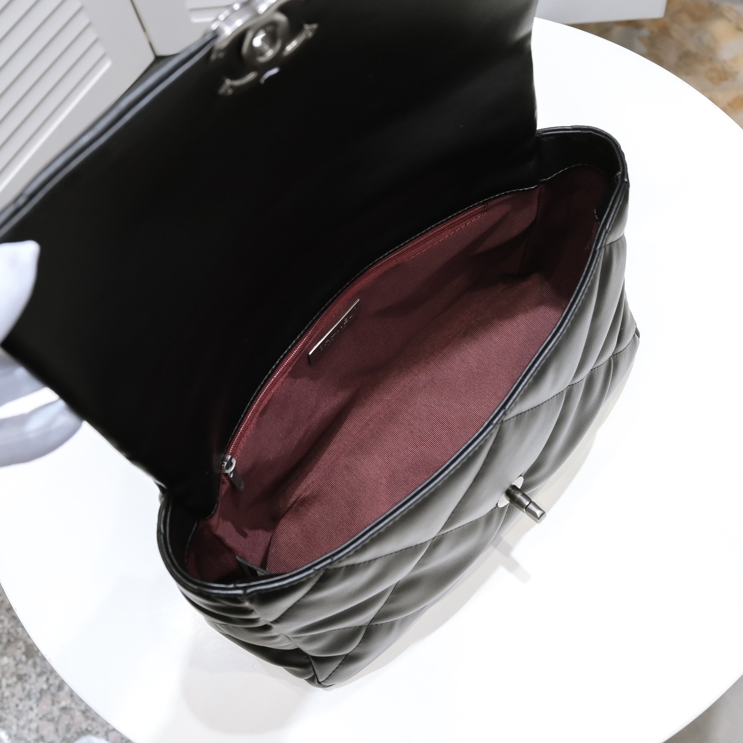 CC Inspired Calfskin Quilted Large CC Inspired 19 Flap Black - Bag - Gorchic - $131.99