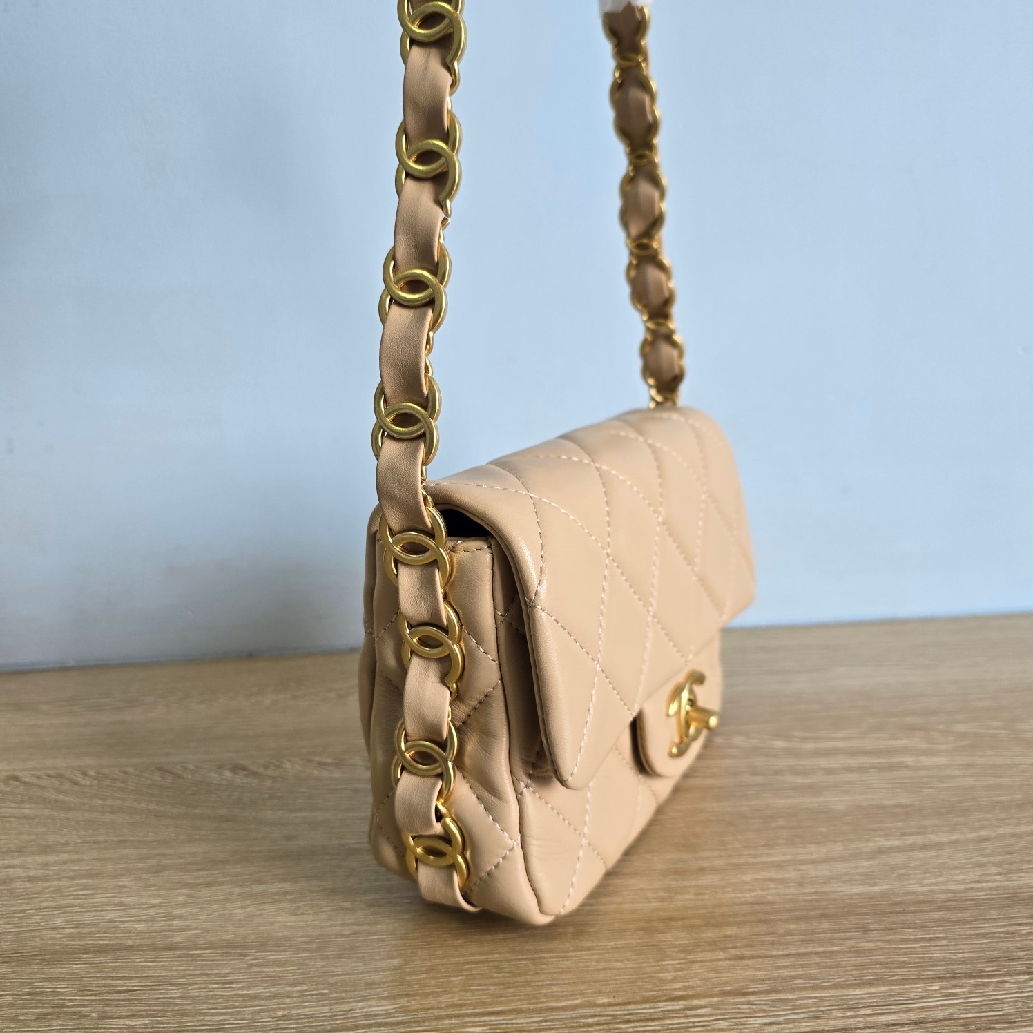 CC Inspired New 24K Small Underarm Bag - Khaki Bag - Gorchic - $136.99