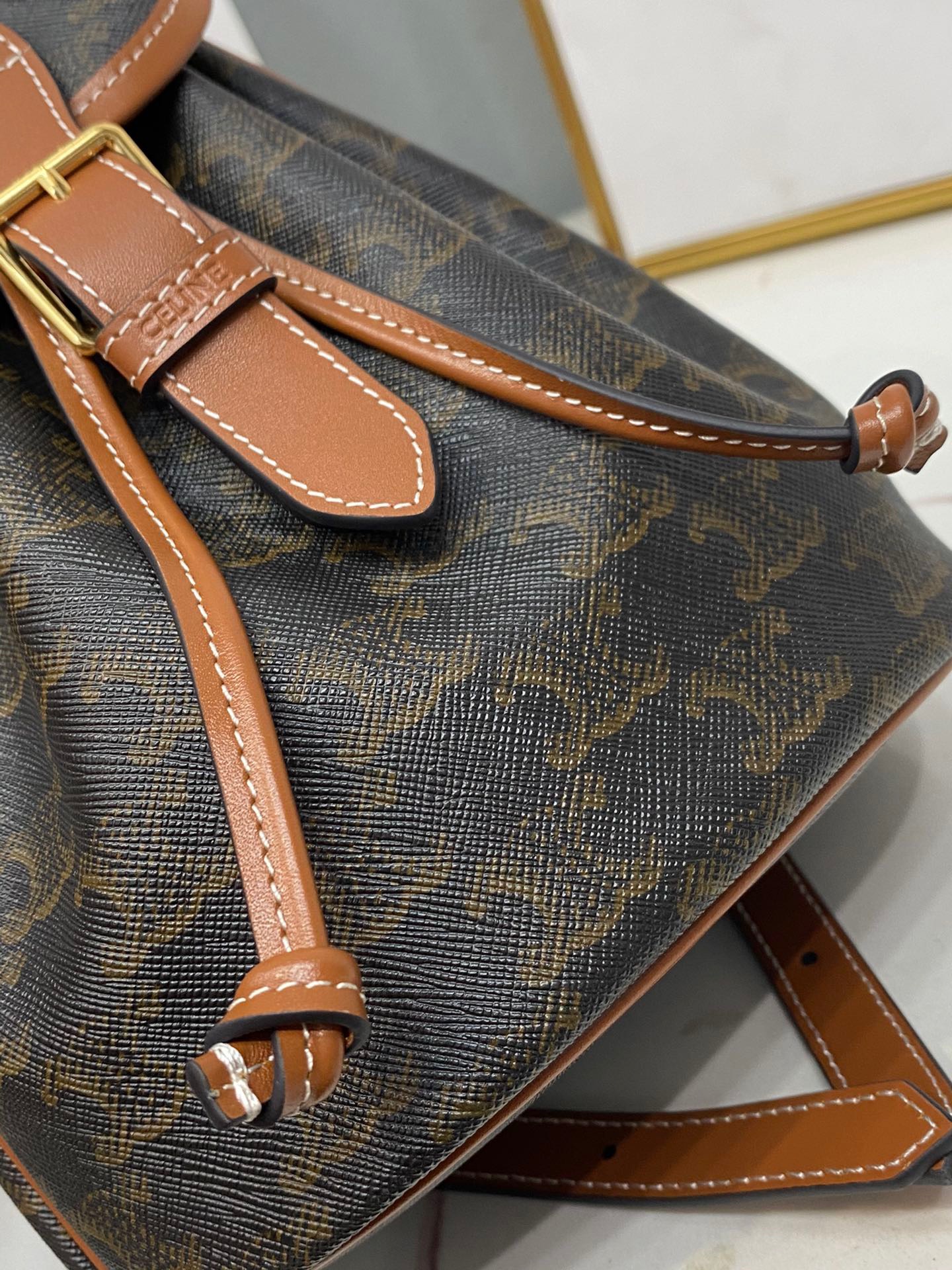 CL Backpack Folco Mini Triomphe Tan - Bag - Gorchic - $156.99