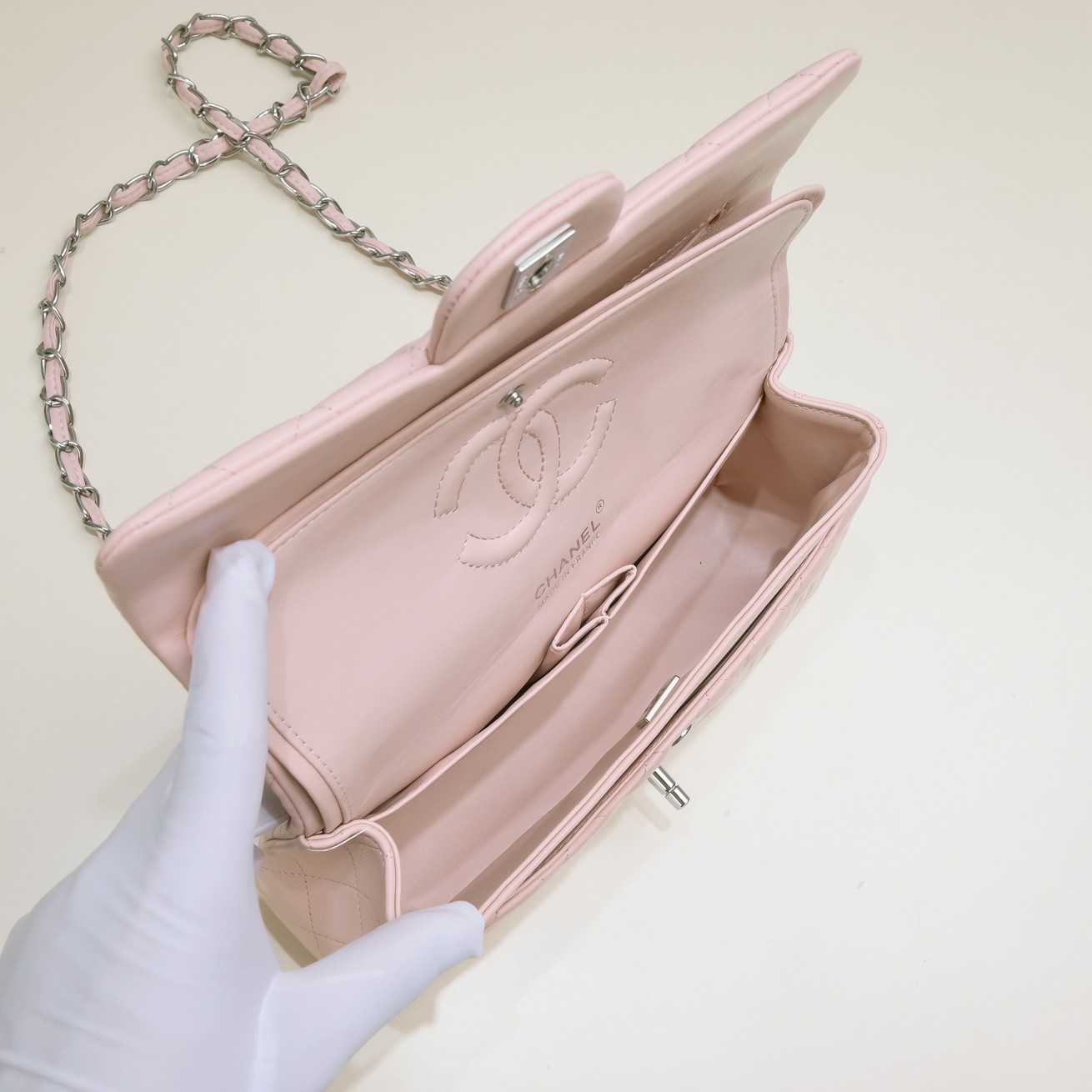 CC Inspired Classic Double Flap Bag Pink Sier Hardware - Bag - Gorchic - $122.99
