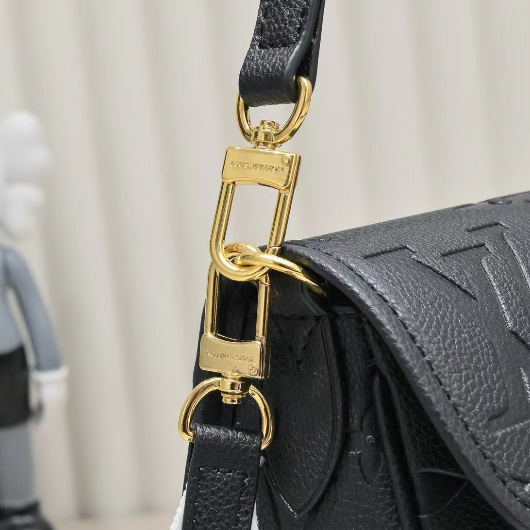 Designer Monogram  Empreinte Monogram Leather Black Diane Black-bag - Gorchic - $124.99