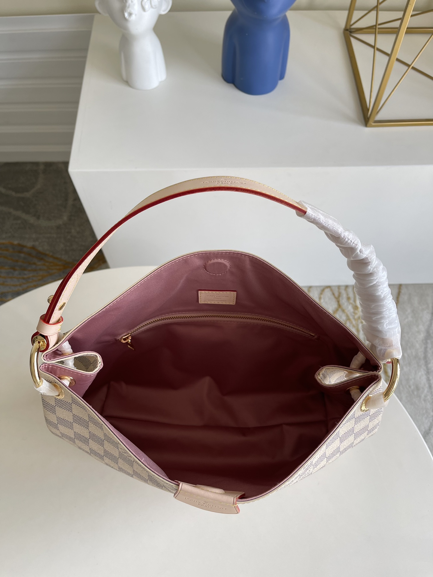 Designer Monogram Graceful PM Damier Azur Canvas Shoulder Bag - Gorchic - $116.99