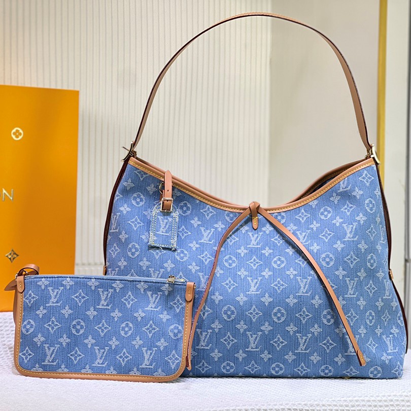 Designer Monogram CarryAll MM M11462 Blue - Bag - Gorchic - $132.99