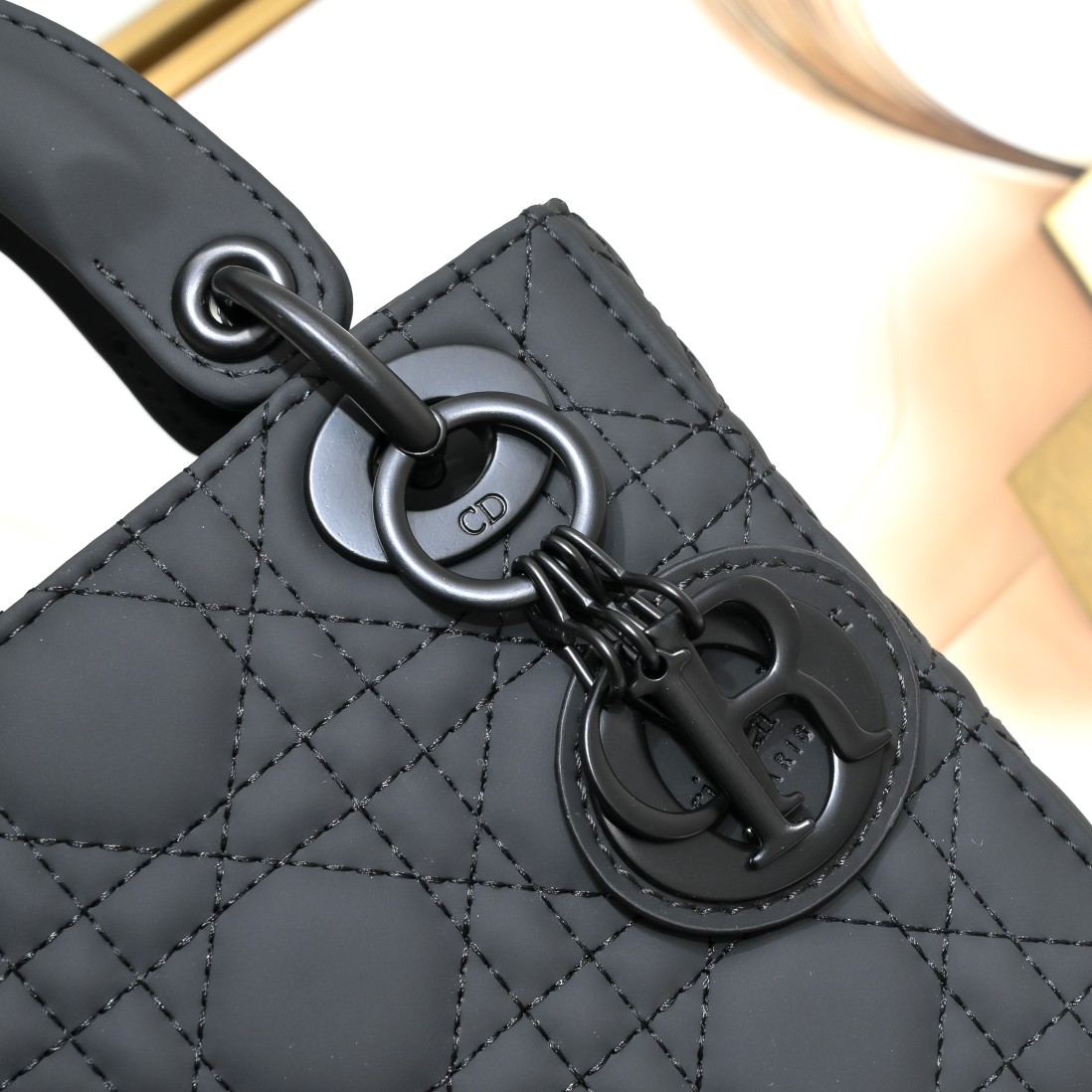 D Inspired Mini Lady D Inspired Bag Black Ultramatte Calfskin - Bag - Gorchic - $138.99