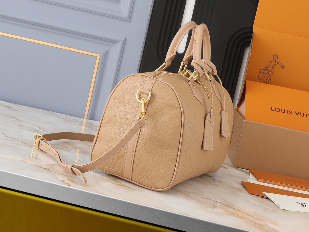 Designer Monogram Speedy Soft 30 Bag-Beige - Bag - Gorchic - $124.99