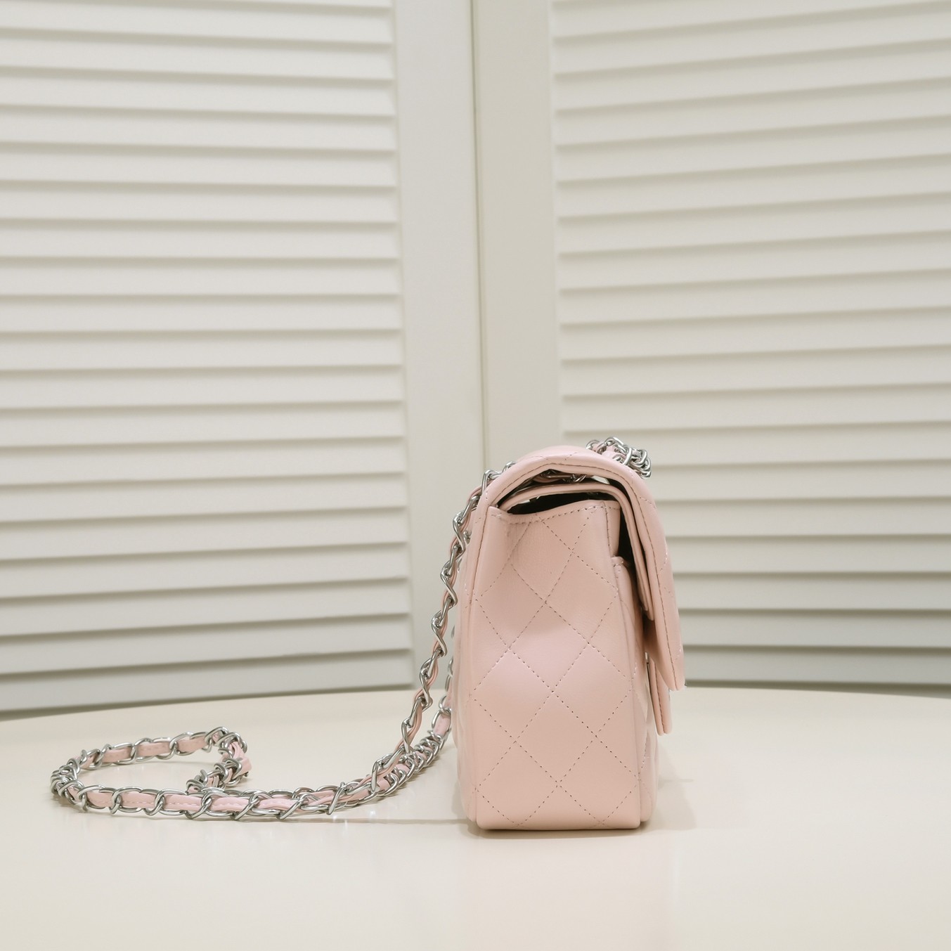 CC Inspired Classic Double Flap Bag Pink Sier Hardware - Bag - Gorchic - $122.99