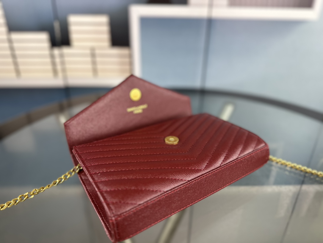 Lady Designer Fashion Cassandre Envelope - Merlot Red - Gorchic - $119.99