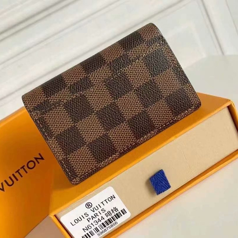 Designer Monogram Pocket Organizer Damier Graphite Canvas Wallet - Gorchic - $110.99