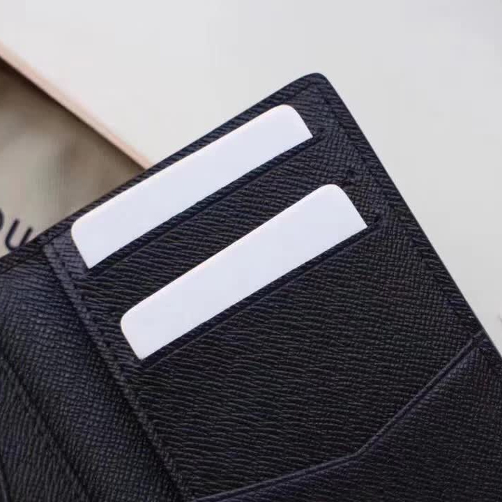 Designer Monogram Card Case Black Wallet - Gorchic - $110.99