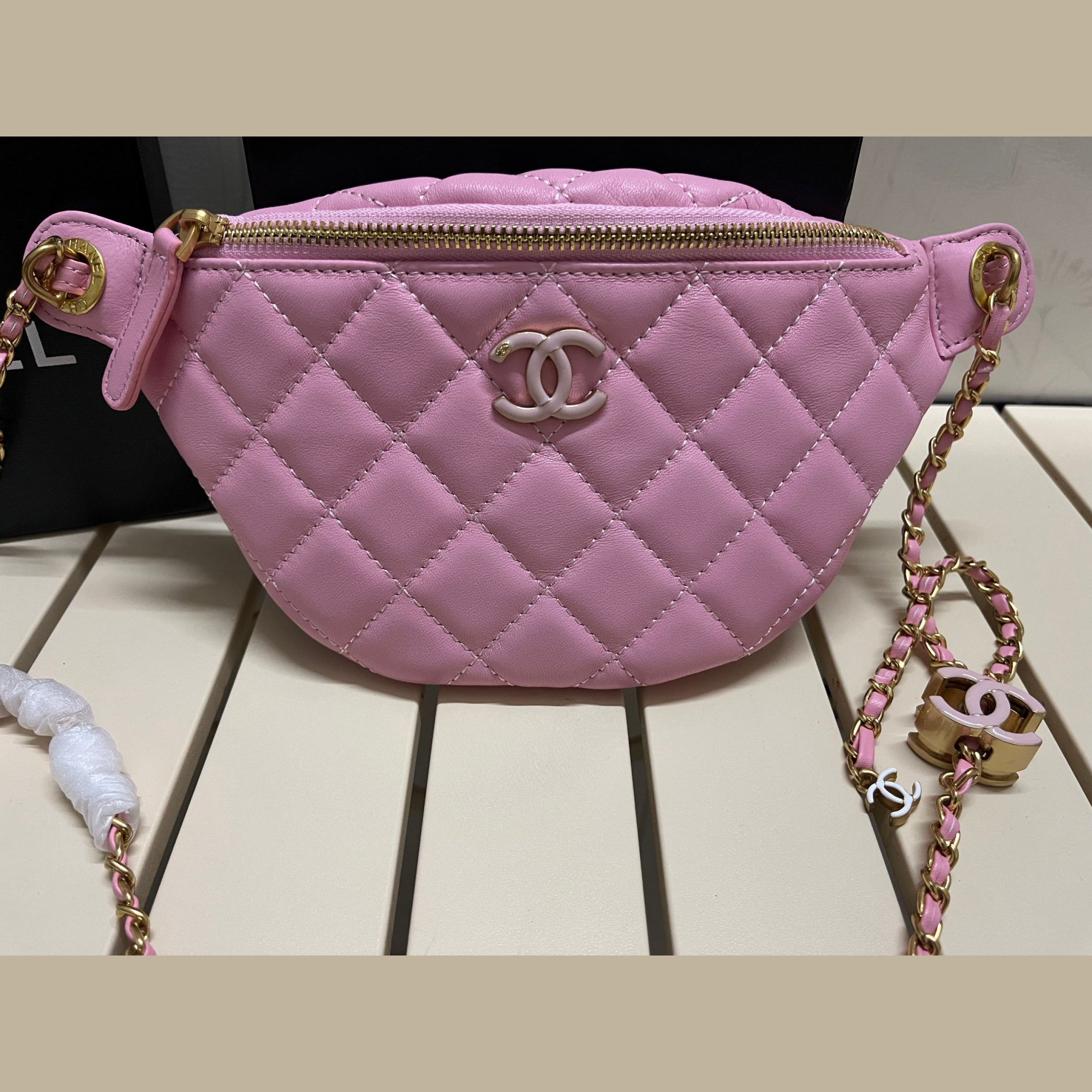 CC Inspired Waist Bag 24A-Pink - Bag - Gorchic - $129.99