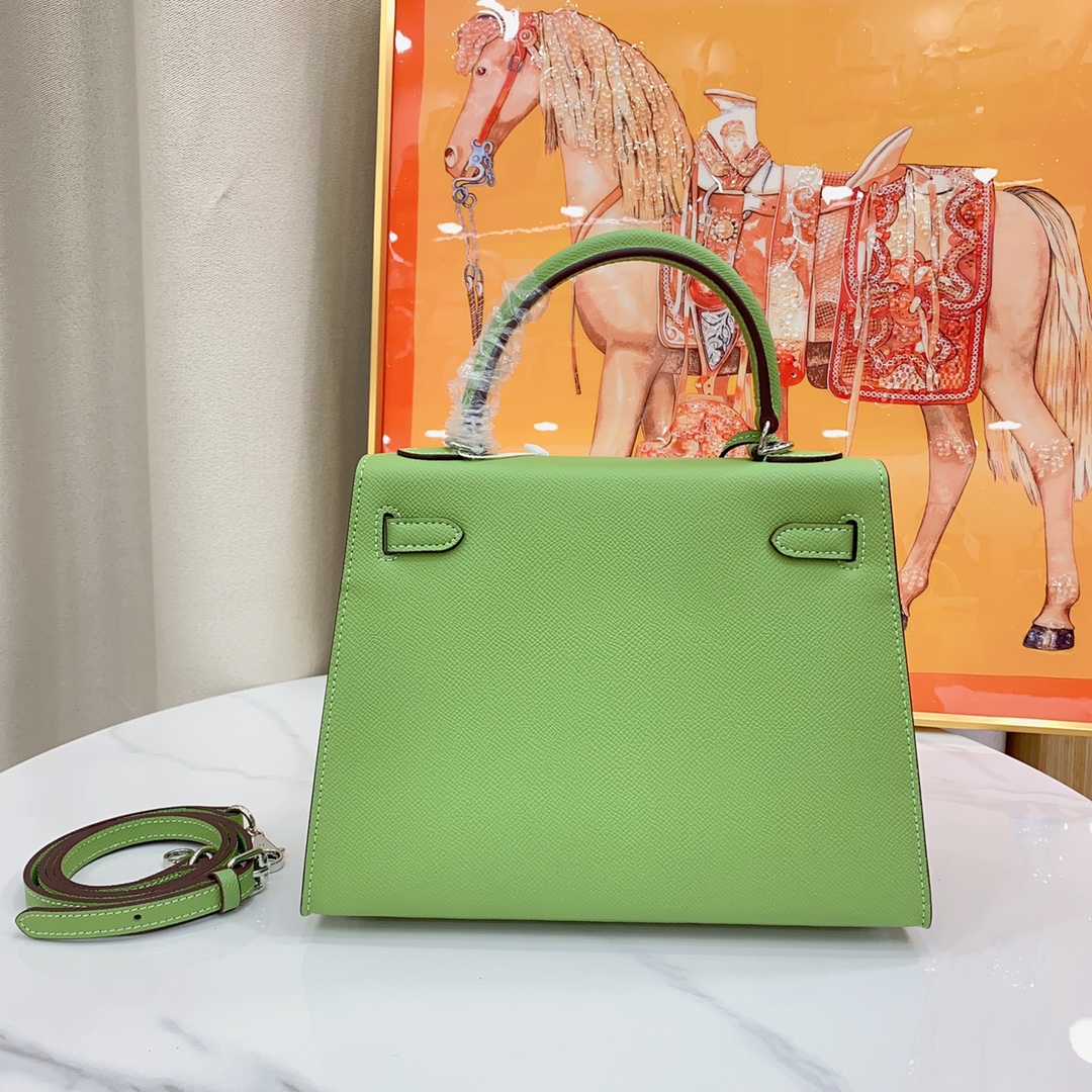 H-Inspired Kelly Haze Dark Green Silver Hardware - Bag - Gorchic - $156.99