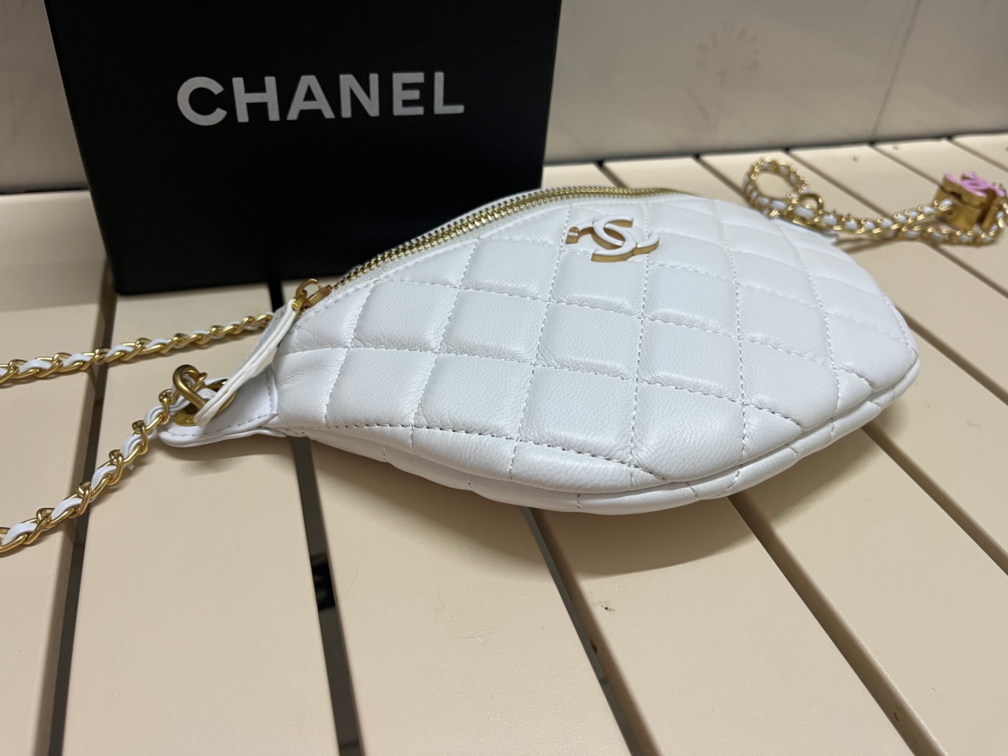 CC Inspired Waist Bag 24A-White - Bag - Gorchic - $129.99