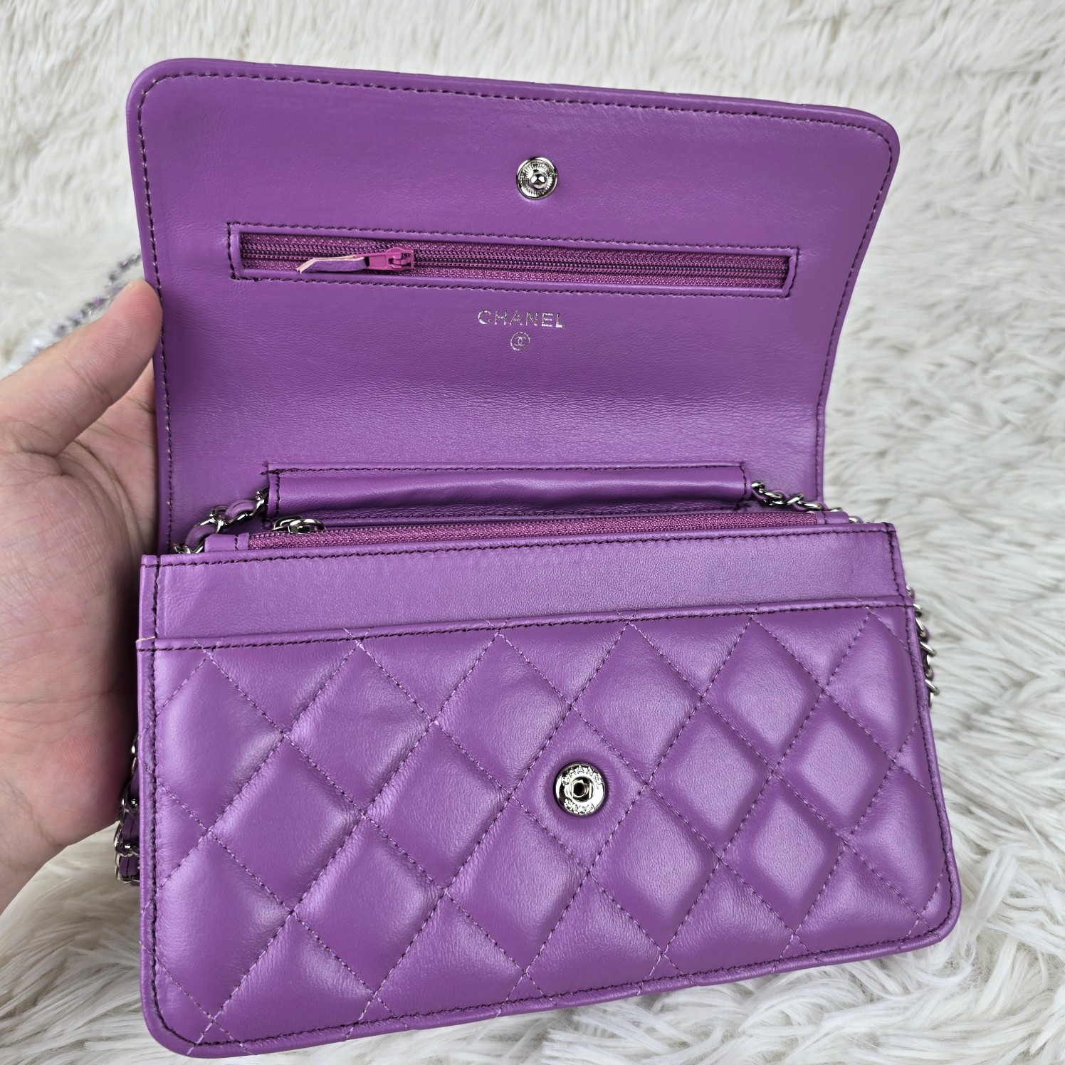 CC Inspired Shoulder Crossbody Sier Lattice Cowhide Bag - Gorchic - $123.99