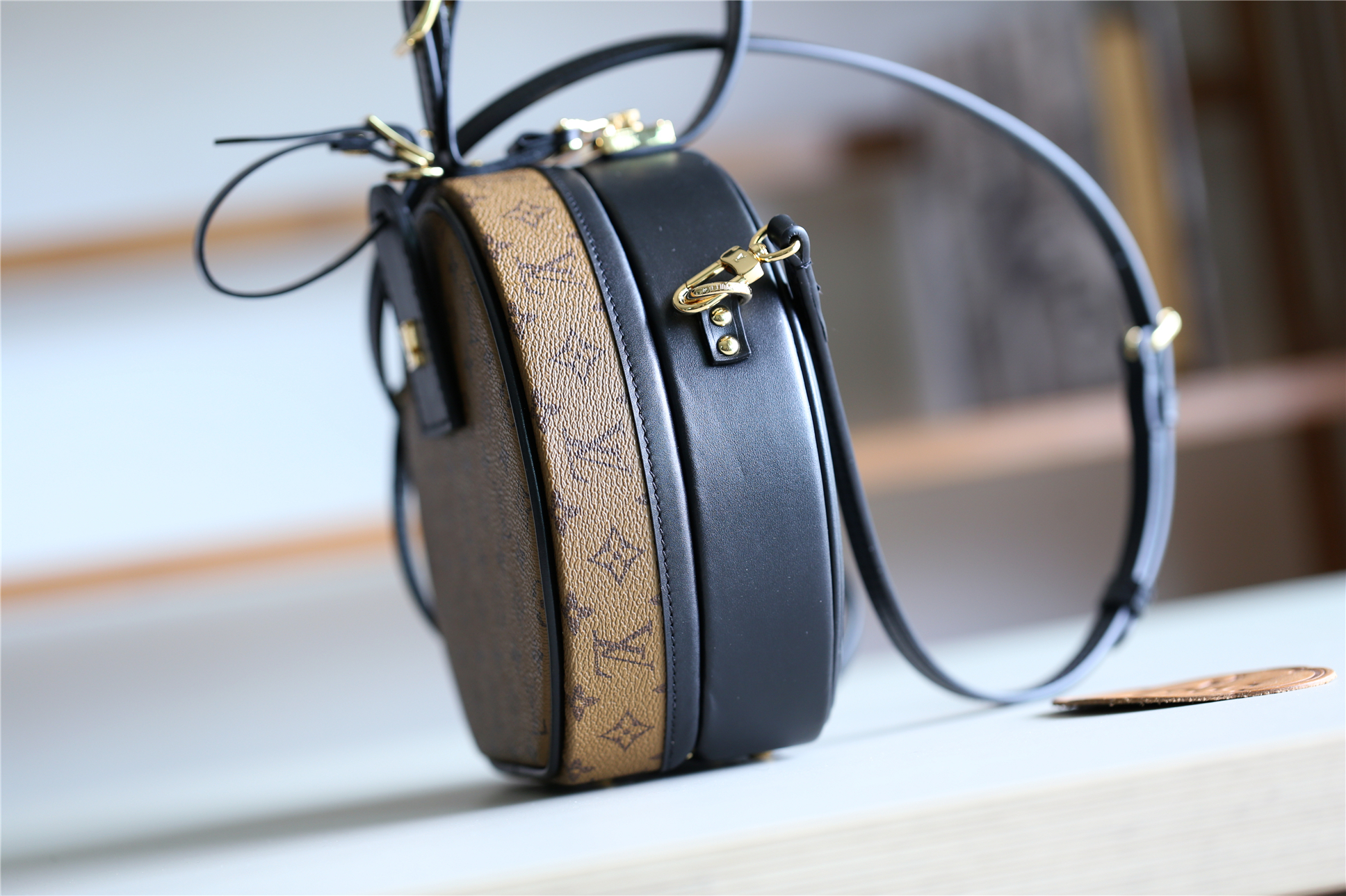 Designer Monogram Reverse Petite Boite Chapeau Bag - Gorchic - $178.99