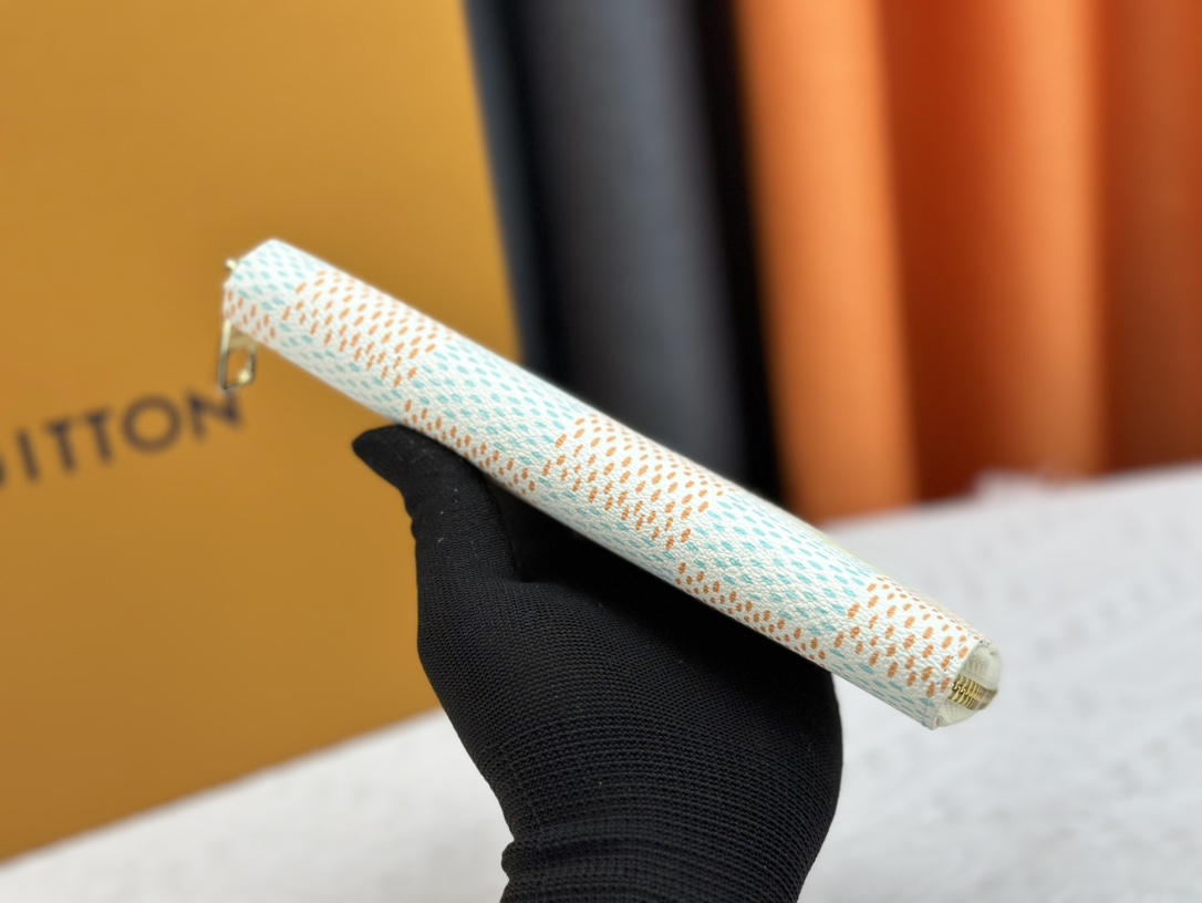 Designer Monogram  Zippy Wallet Vertical Canvas Wallet-Red With Blue Plaid  Wallet - Gorchic - $55.99